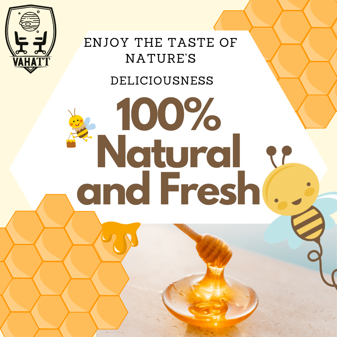 100% natural and organic honey.