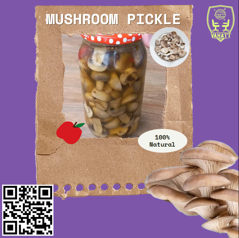 hand-picked mushrooms to make a delicious and healthful pickle