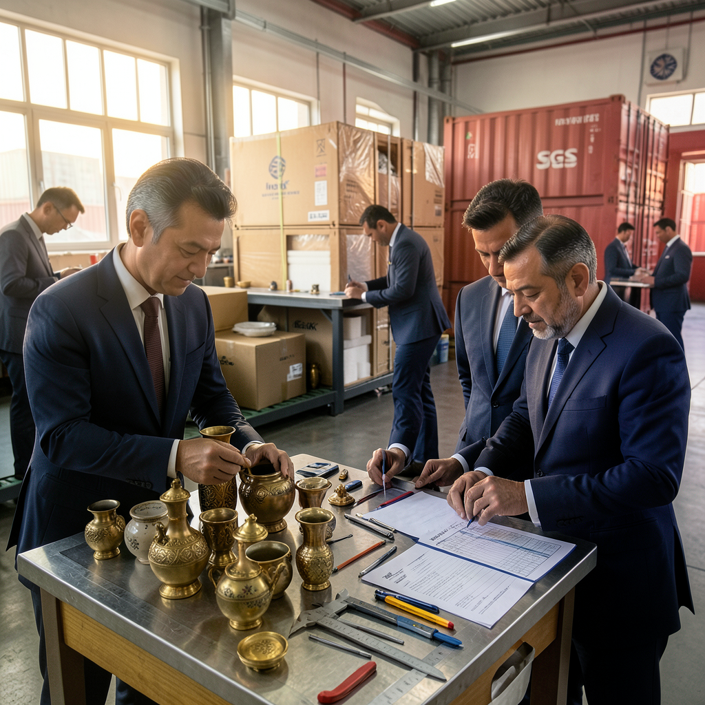 PROFESSIONAL QUALITY INSPECTORS CONDUCTING AQL 2.5 INSPECTIONS ON CERAMICS AND METALWARE