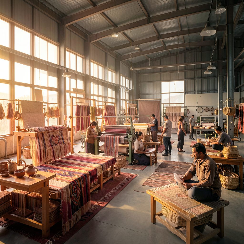 large-scale ethical handicraft export facility